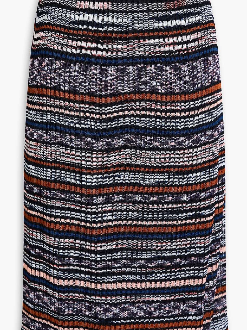 space-dyed ribbed-knit skirt