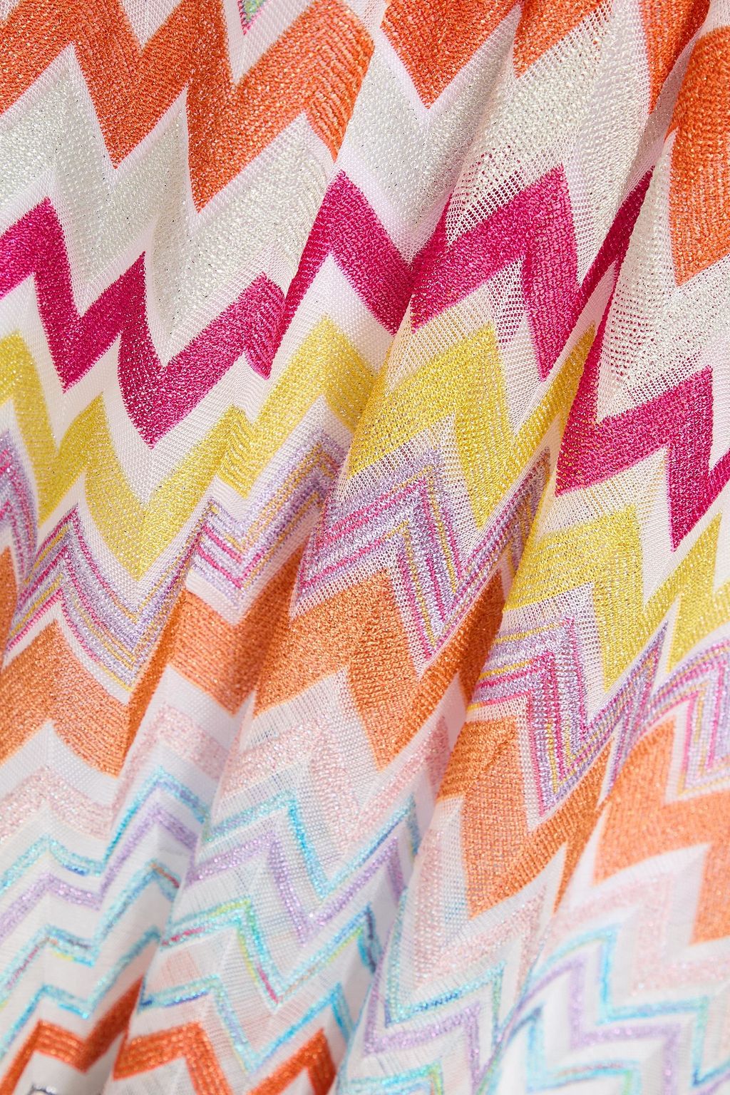 MISSONI Metallic crochet-knit kaftan