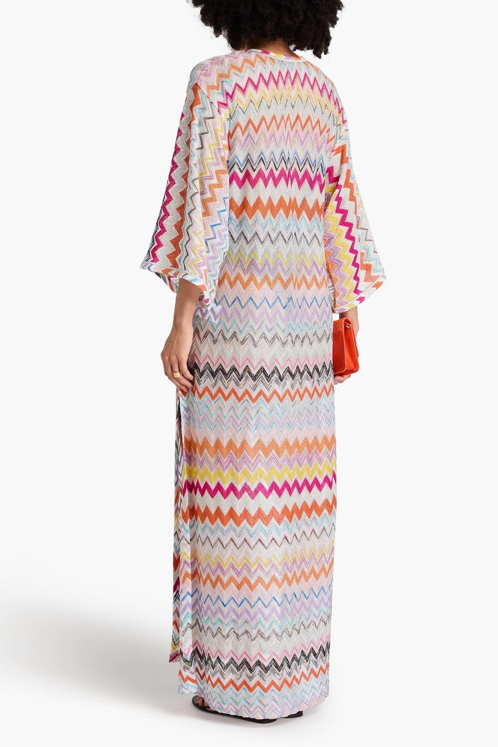 MISSONI Metallic crochet-knit kaftan