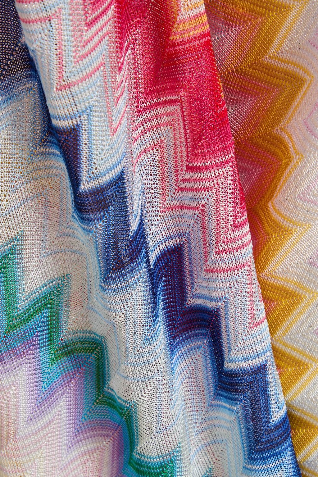 MISSONI 메탈릭 크로셰 니트 커버업