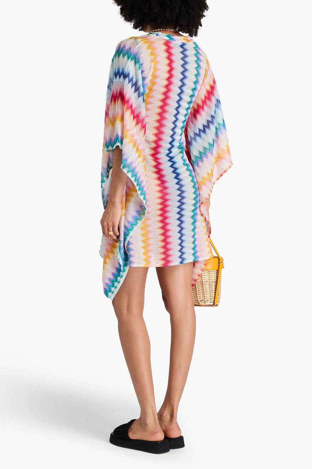 MISSONI 메탈릭 크로셰 니트 커버업