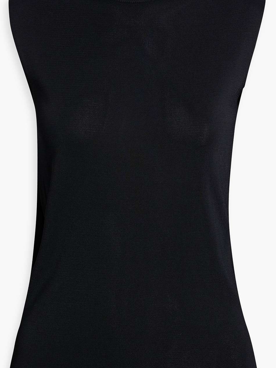 stretch-knit turtleneck top