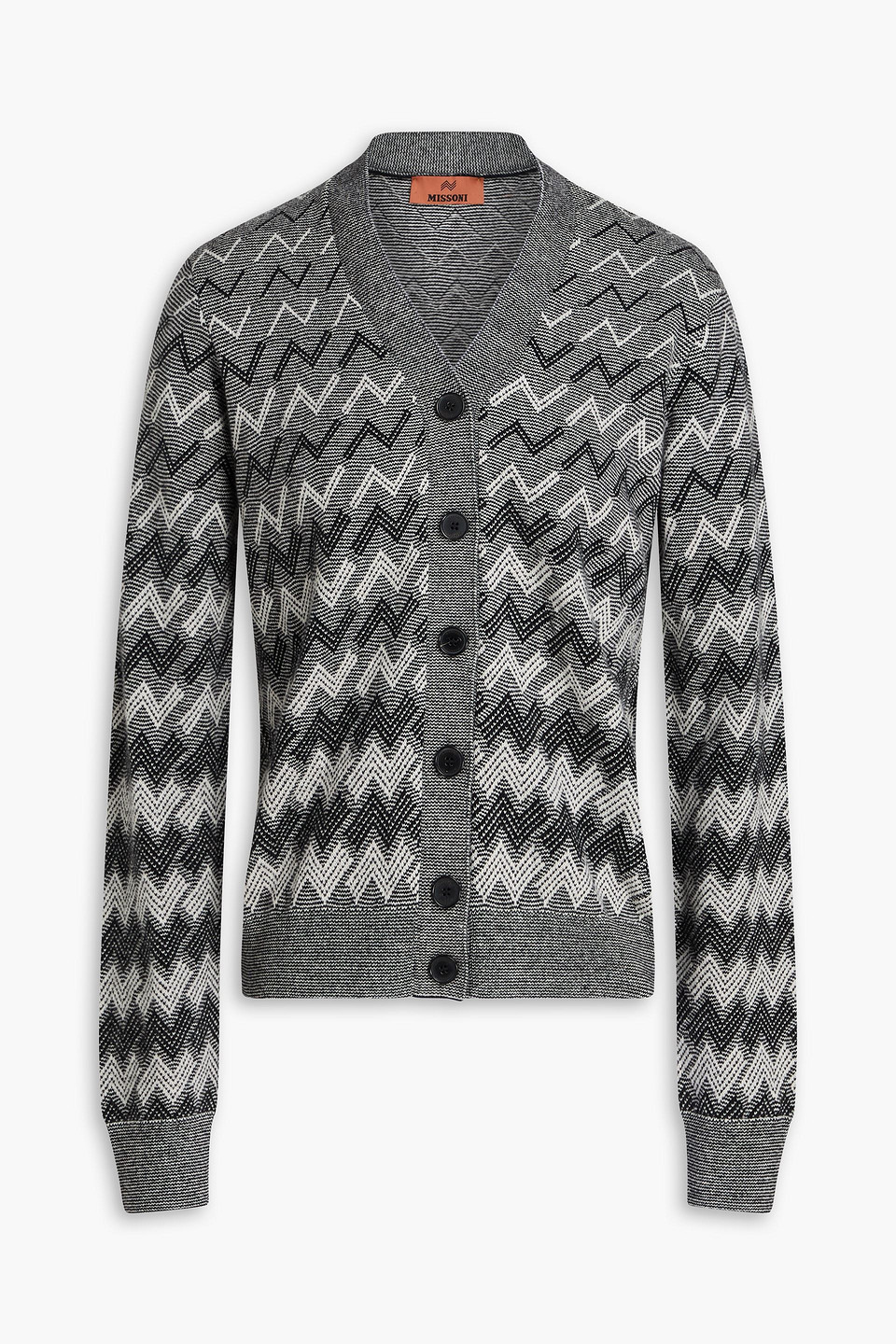 Intarsia cashmere cardigan