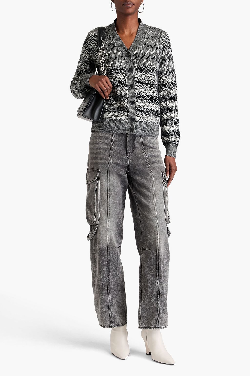 MISSONI Intarsia cashmere cardigan