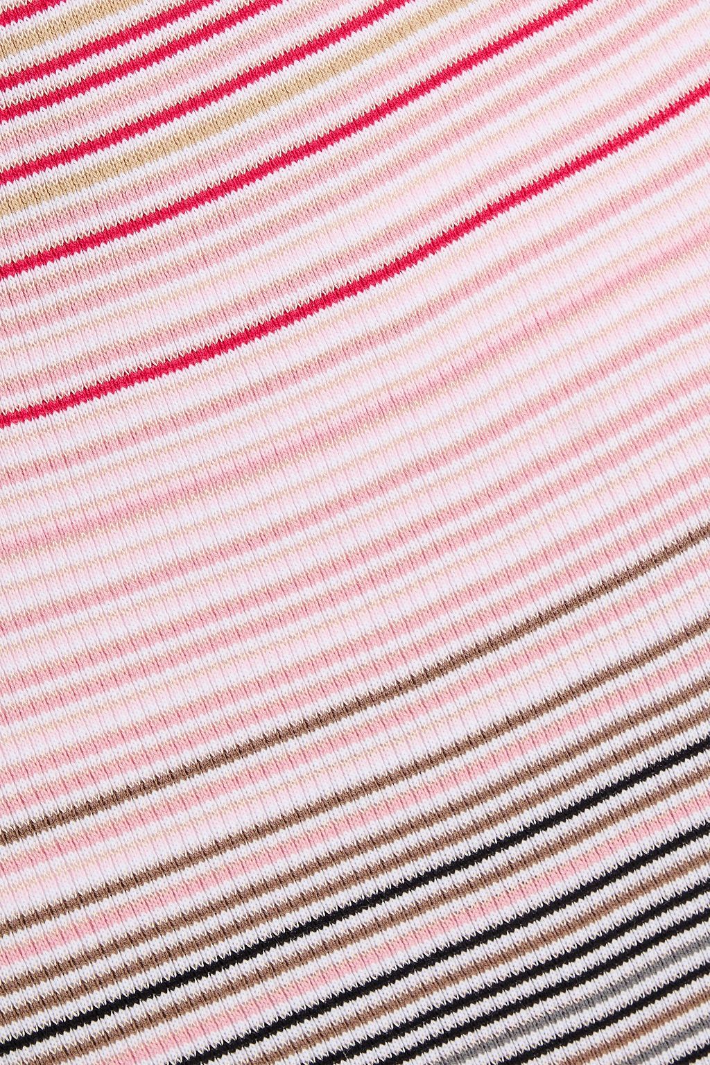 MISSONI تنورة بقصّة مستقيمة مخططة من مزيج من القطن المضلّع