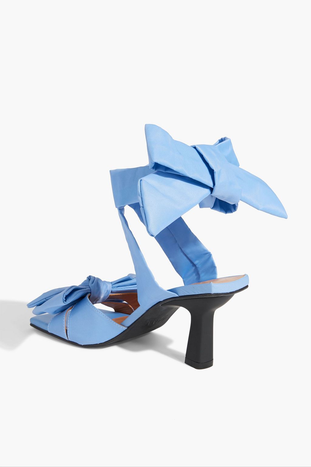 GANNI Bow-detailed faille sandals