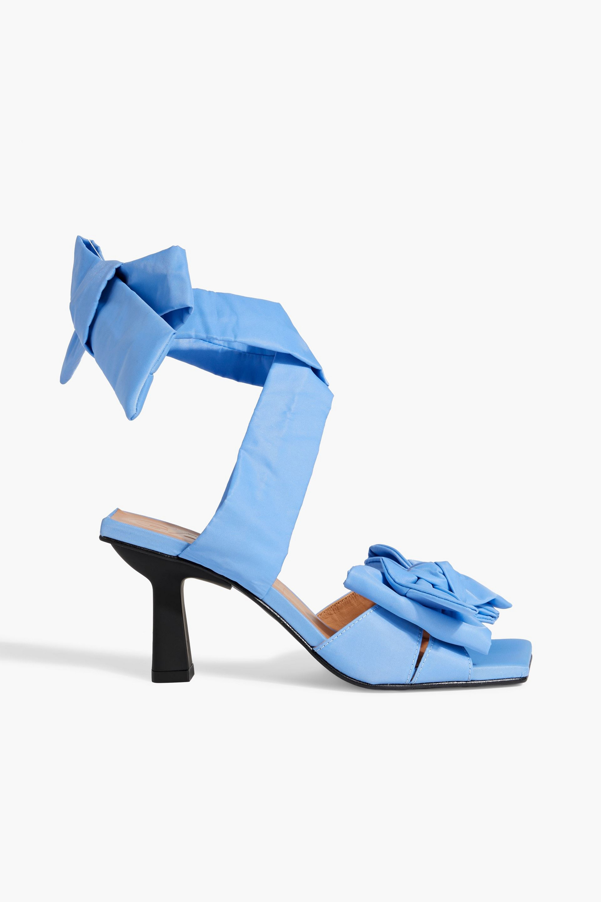 GANNI Bow-detailed faille sandals