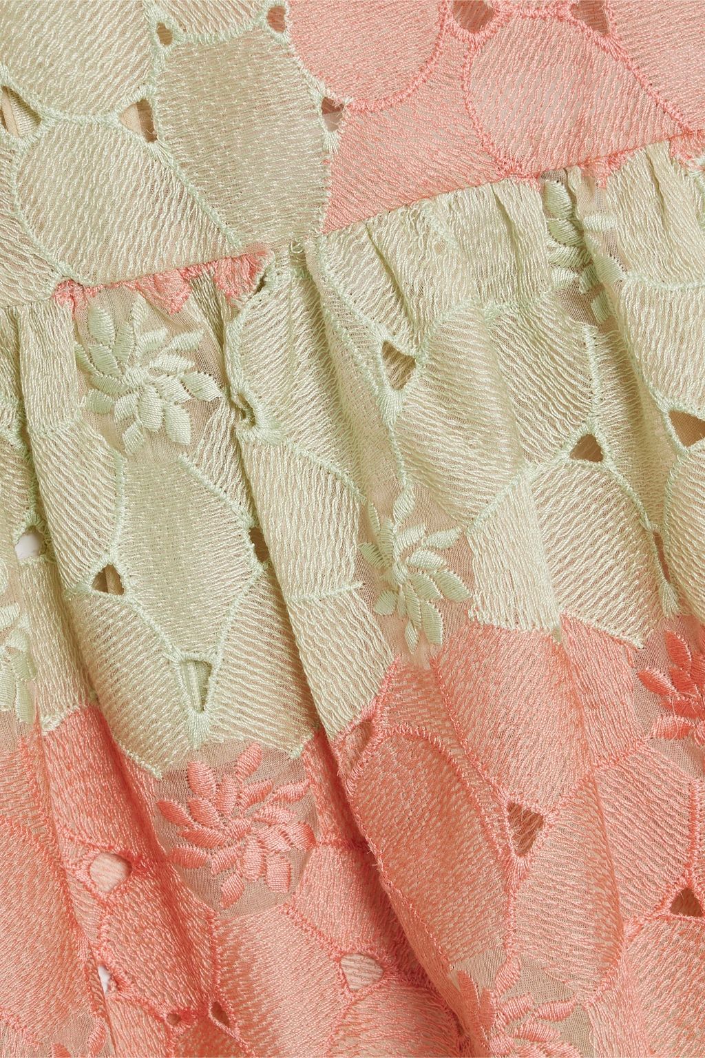 VALENTINO GARAVANI Silk guipure lace mini dress