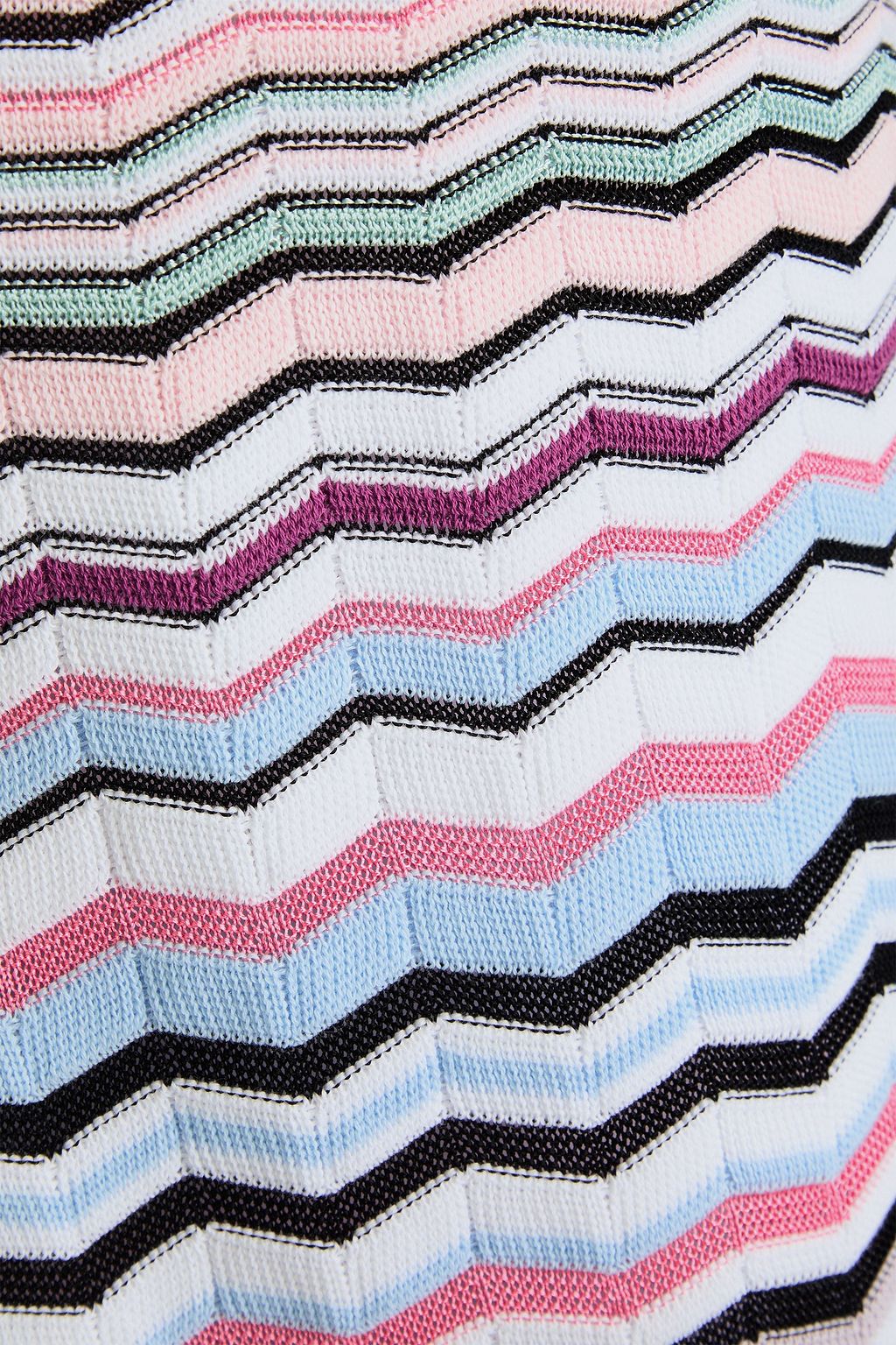MISSONI فستان قصير من مزيج من القطن المحبوك بحبكة كروشيه