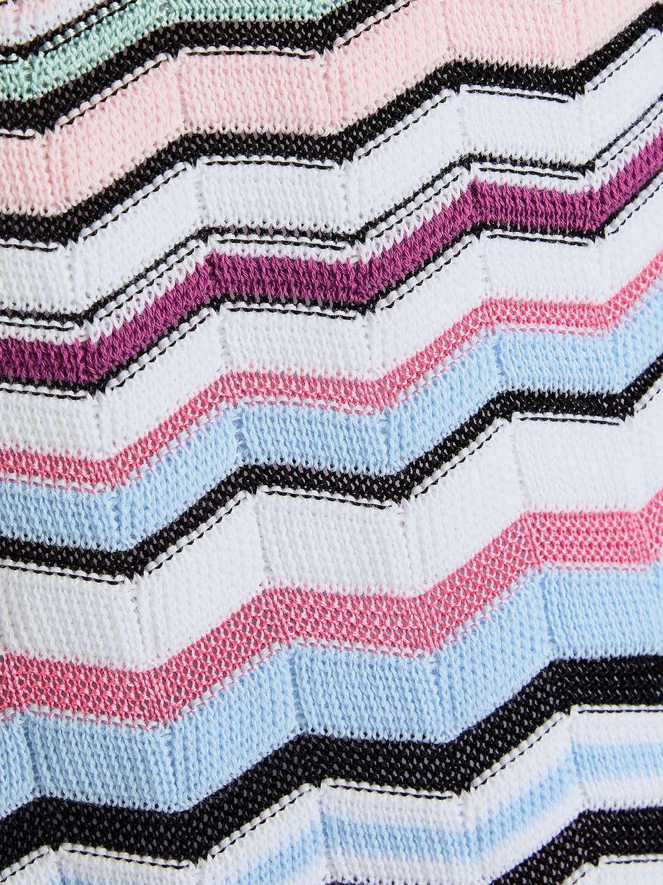 crochet-knit cotton-blend mini dress