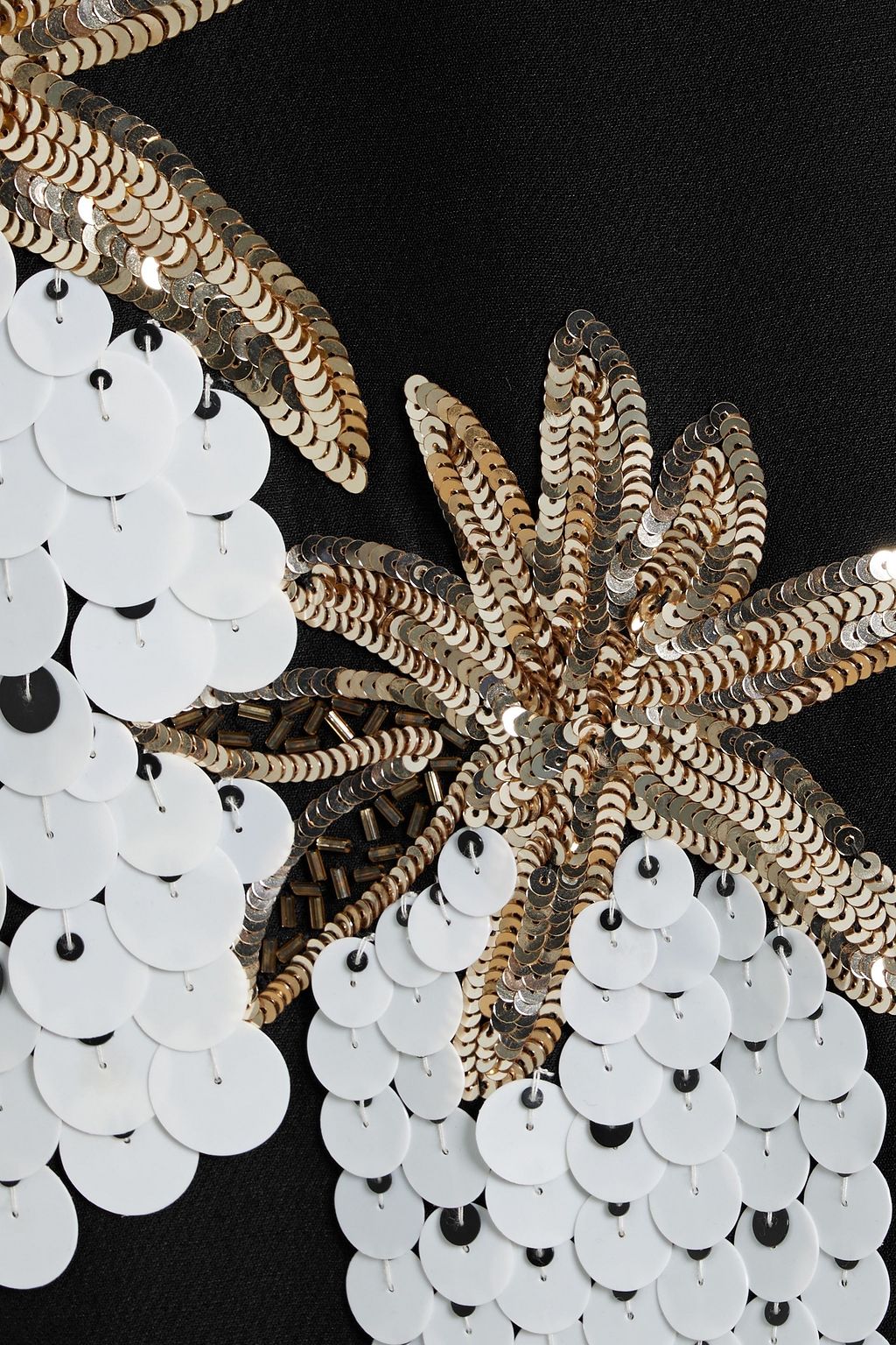 VALENTINO GARAVANI Embellished wool and silk-blend crepe mini dress