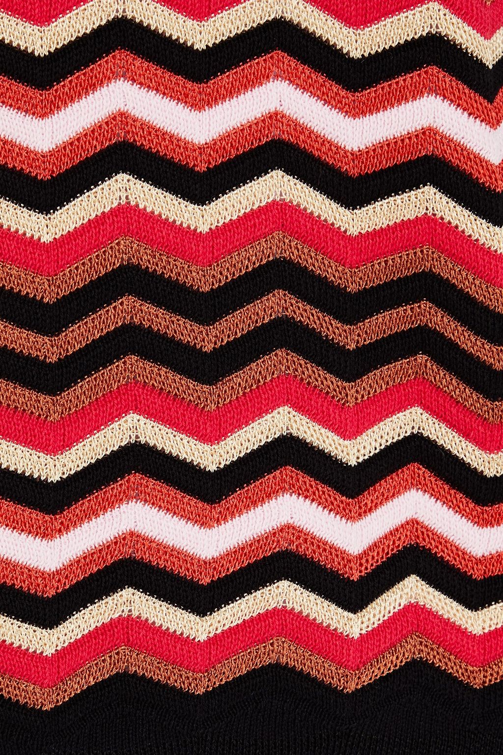 MISSONI تي شيرت بدون أكمام من مزيج من القطن بحبكة كروشيه