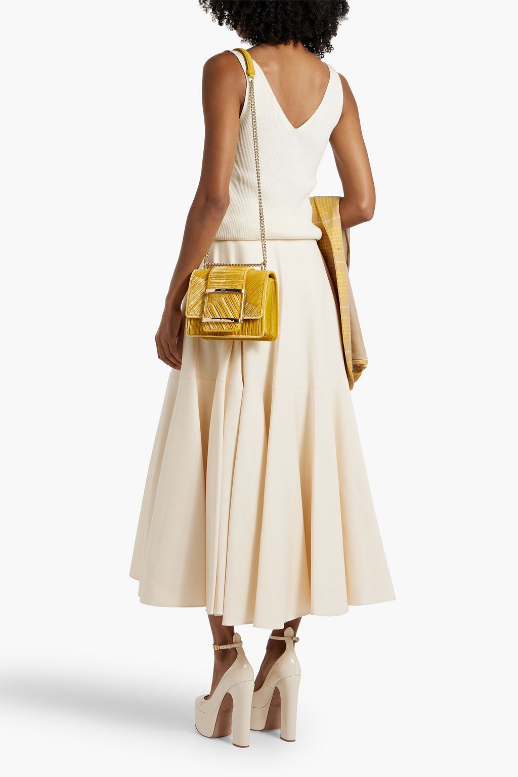 VALENTINO GARAVANI Wool and silk-blend crepe maxi skirt