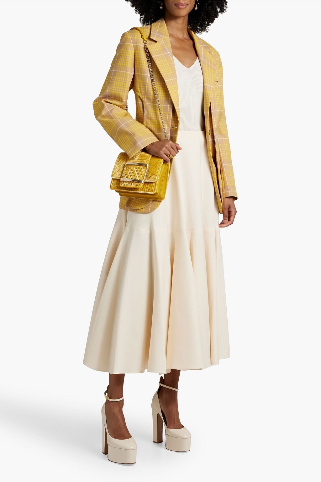 VALENTINO GARAVANI Wool and silk-blend crepe maxi skirt