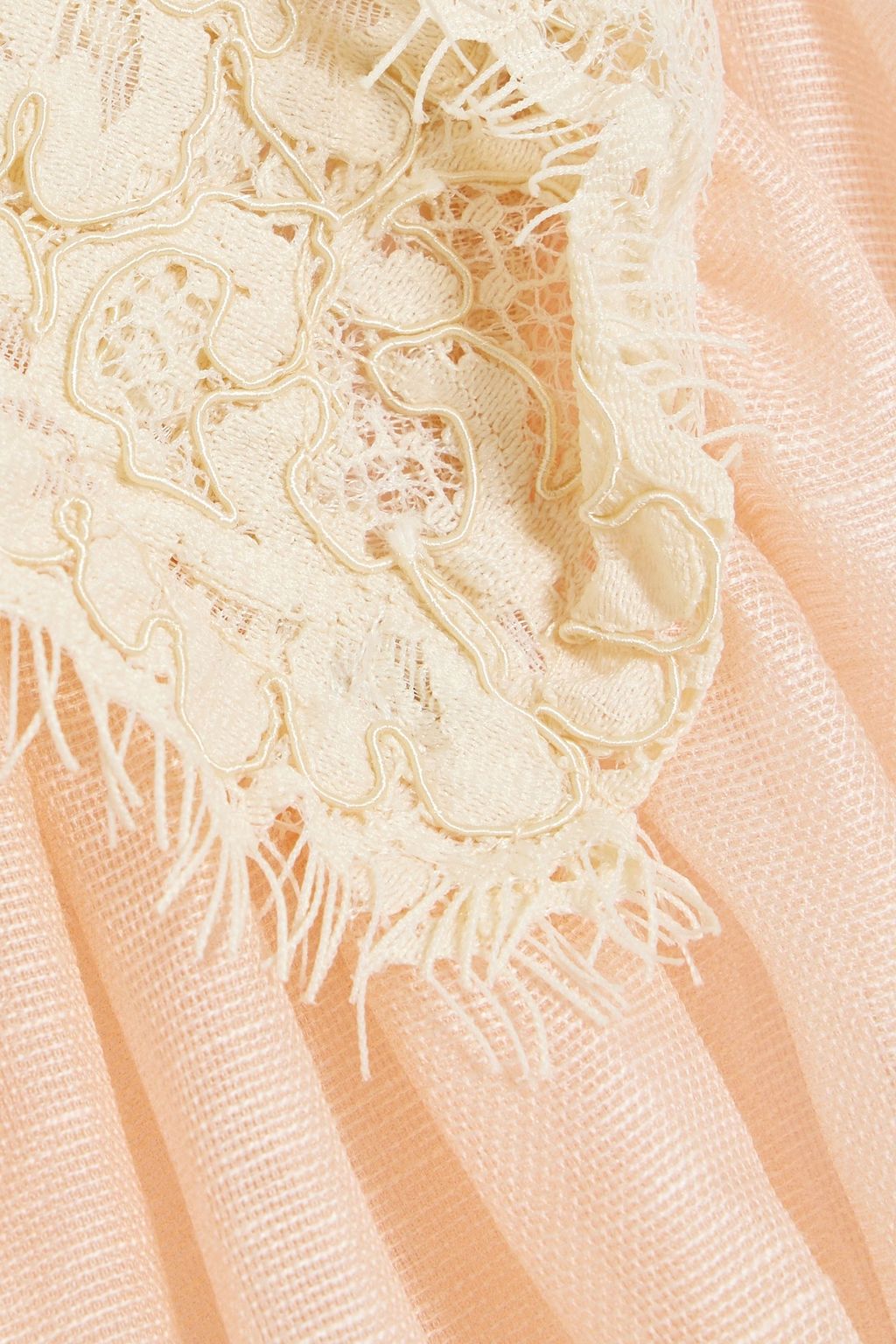 ZIMMERMANN Cutout lace-paneled linen and silk-blend maxi dress