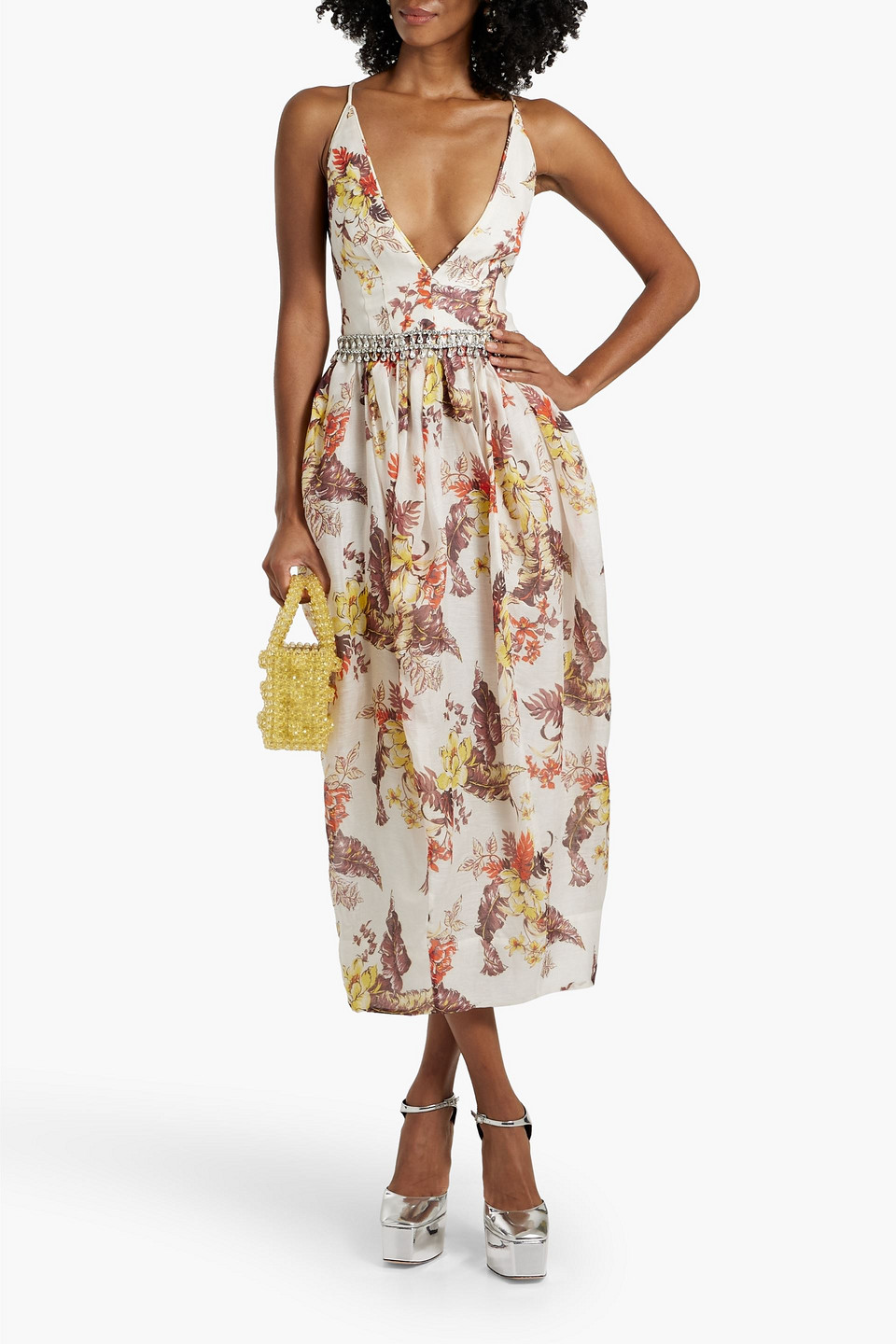 Zimmermann Women's Vestido Tirantes Blanco Est Flores In Ivory