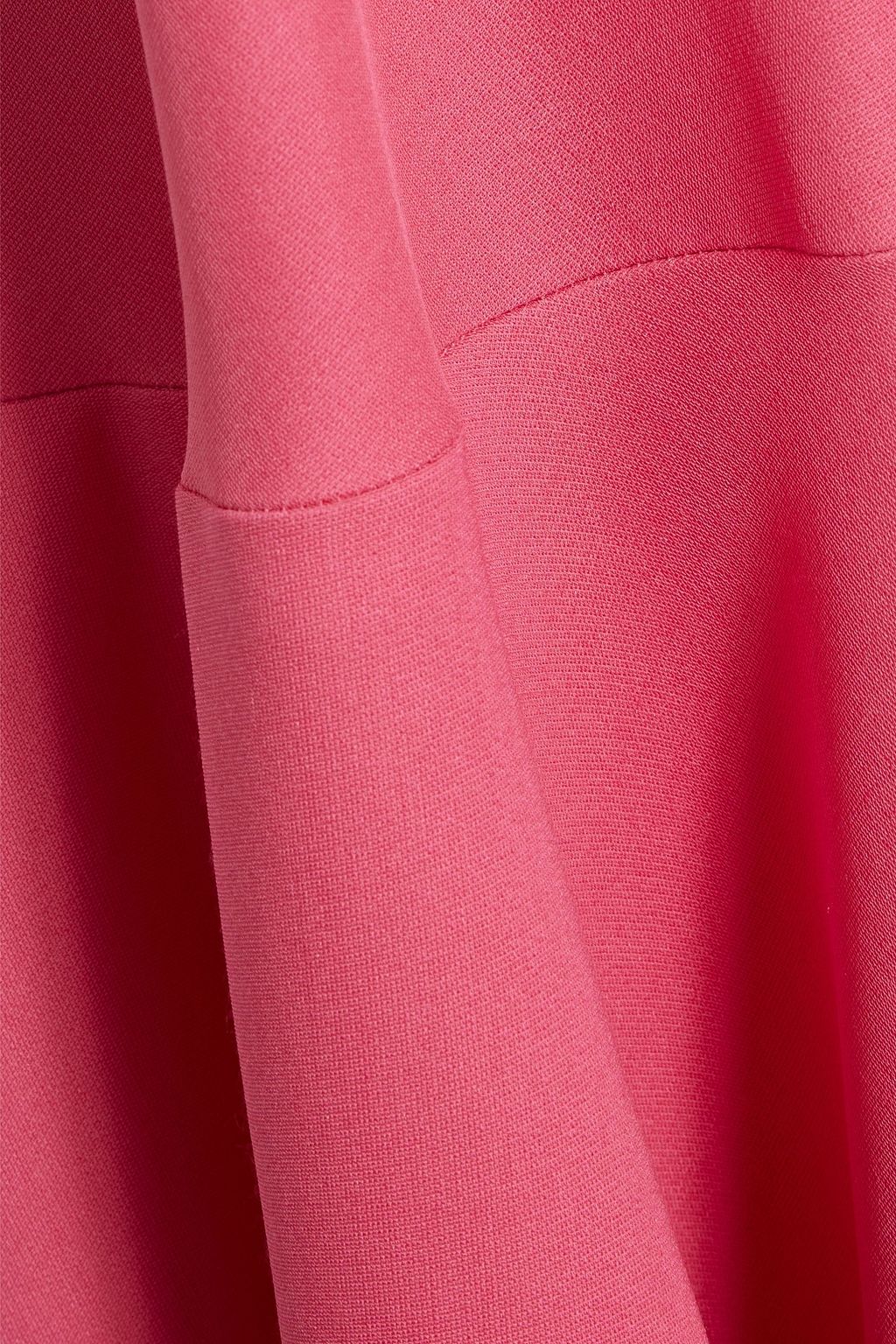 VALENTINO GARAVANI Fluted wool and silk-blend crepe maxi skirt