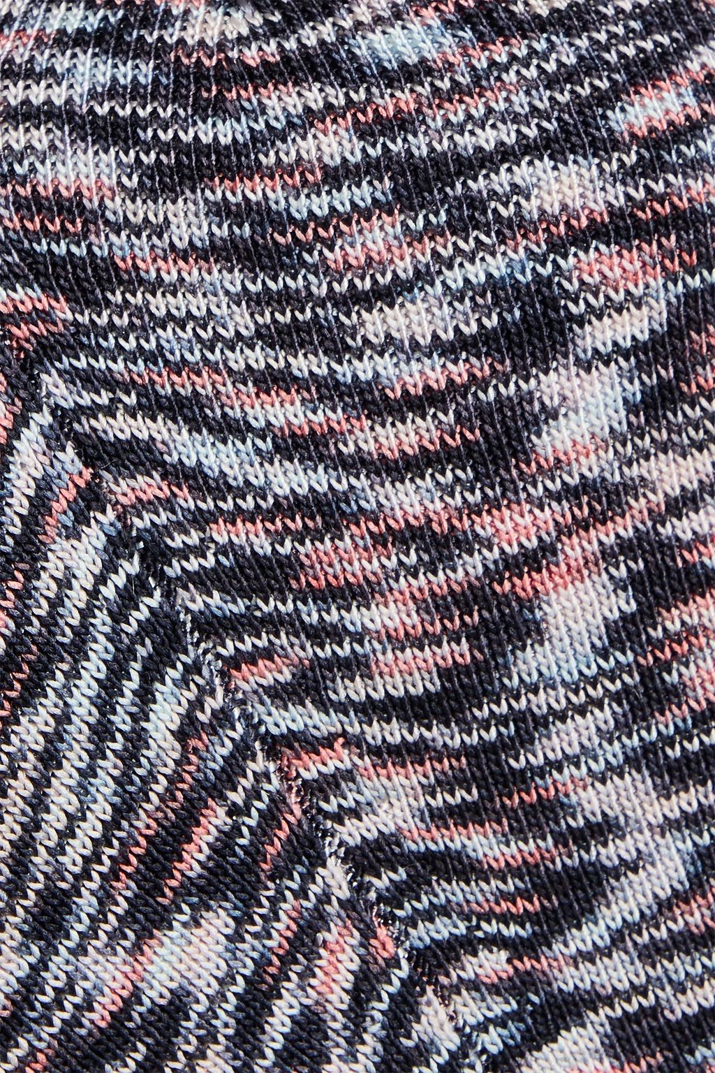 MISSONI بلوزة قصيرة من نسيج محبوك بألوان متداخلة
