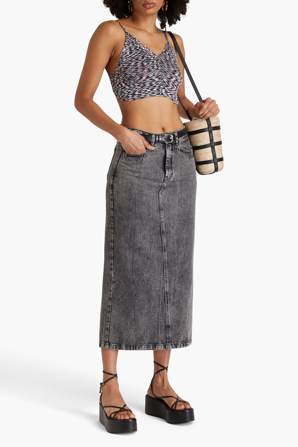 Missoni Tied-around Cropped Top In Nachtblau