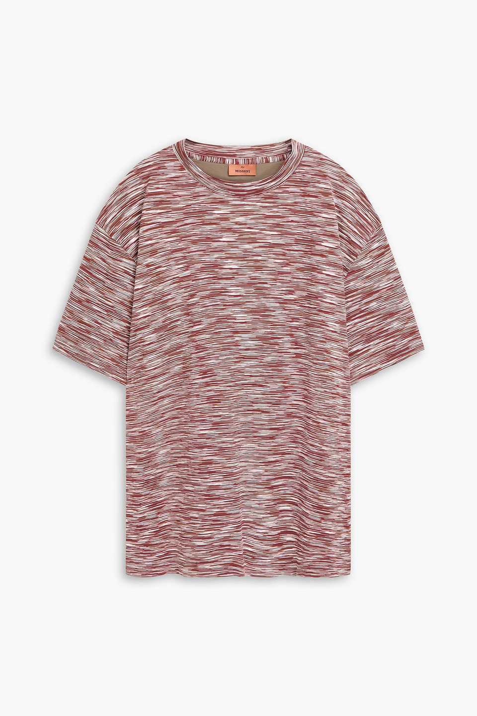 Missoni - Space-dyed cotton-jersey T-shirt - Burgundy - S