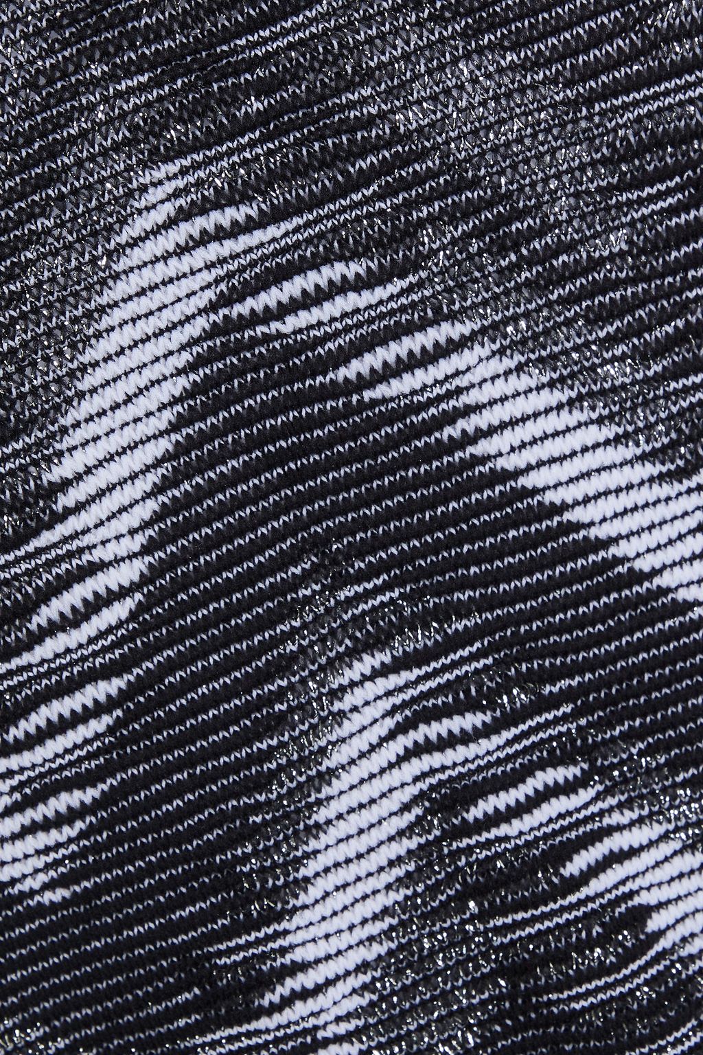 MISSONI بلوزة محبوكة بحبكة إنتارسيا بلون معدني
