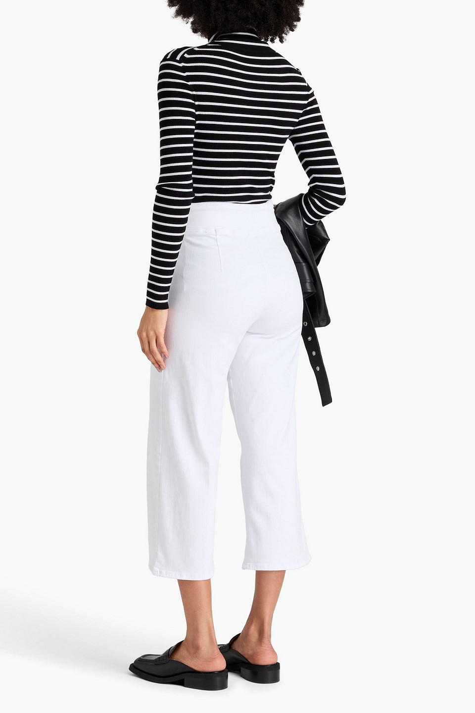 FRAME CROPPED HIGH-RISE STRAIGHT-LEG JEANS 