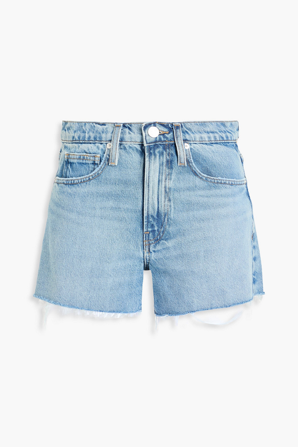 Frame Le Brigitte Denim Shorts In Mid Denim