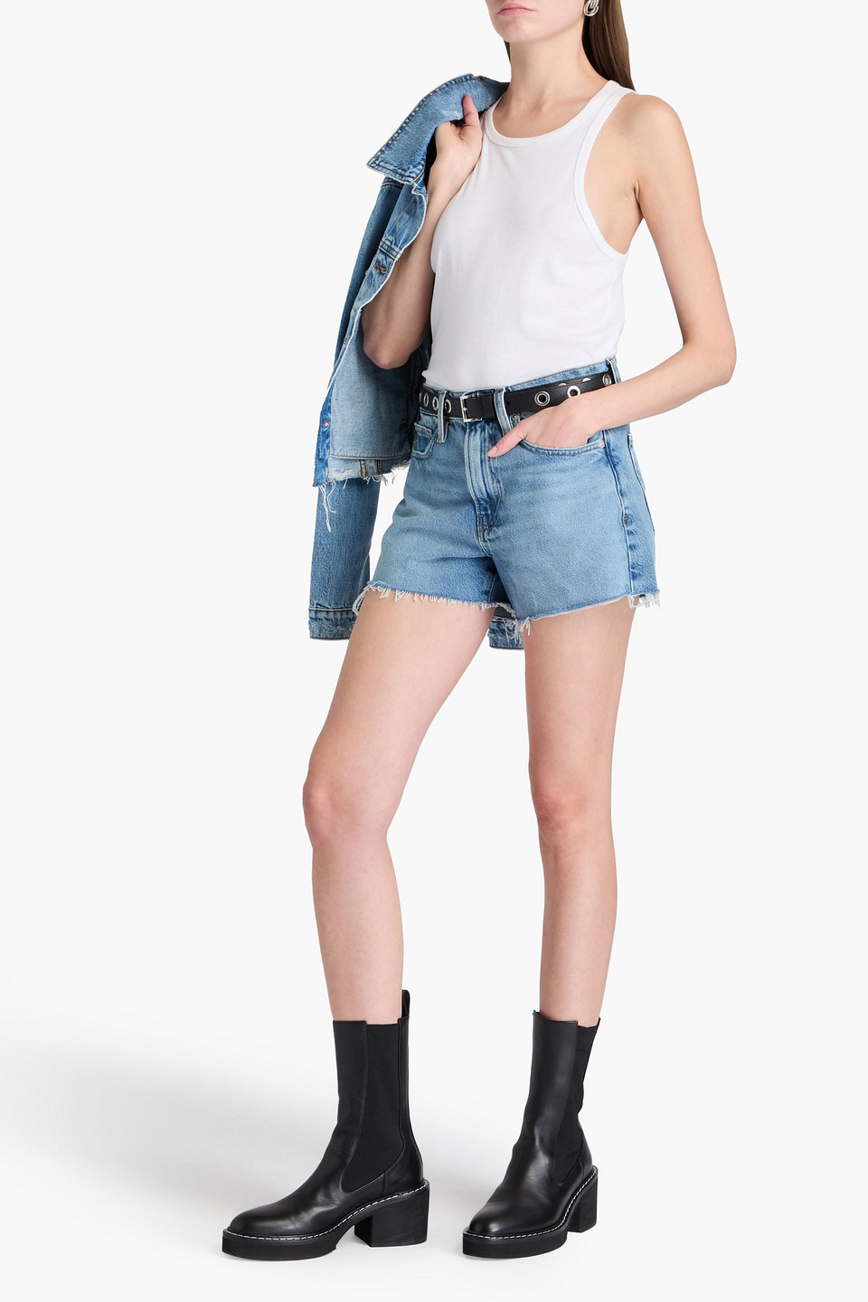 FRAME LE BRIGITTE DENIM SHORTS