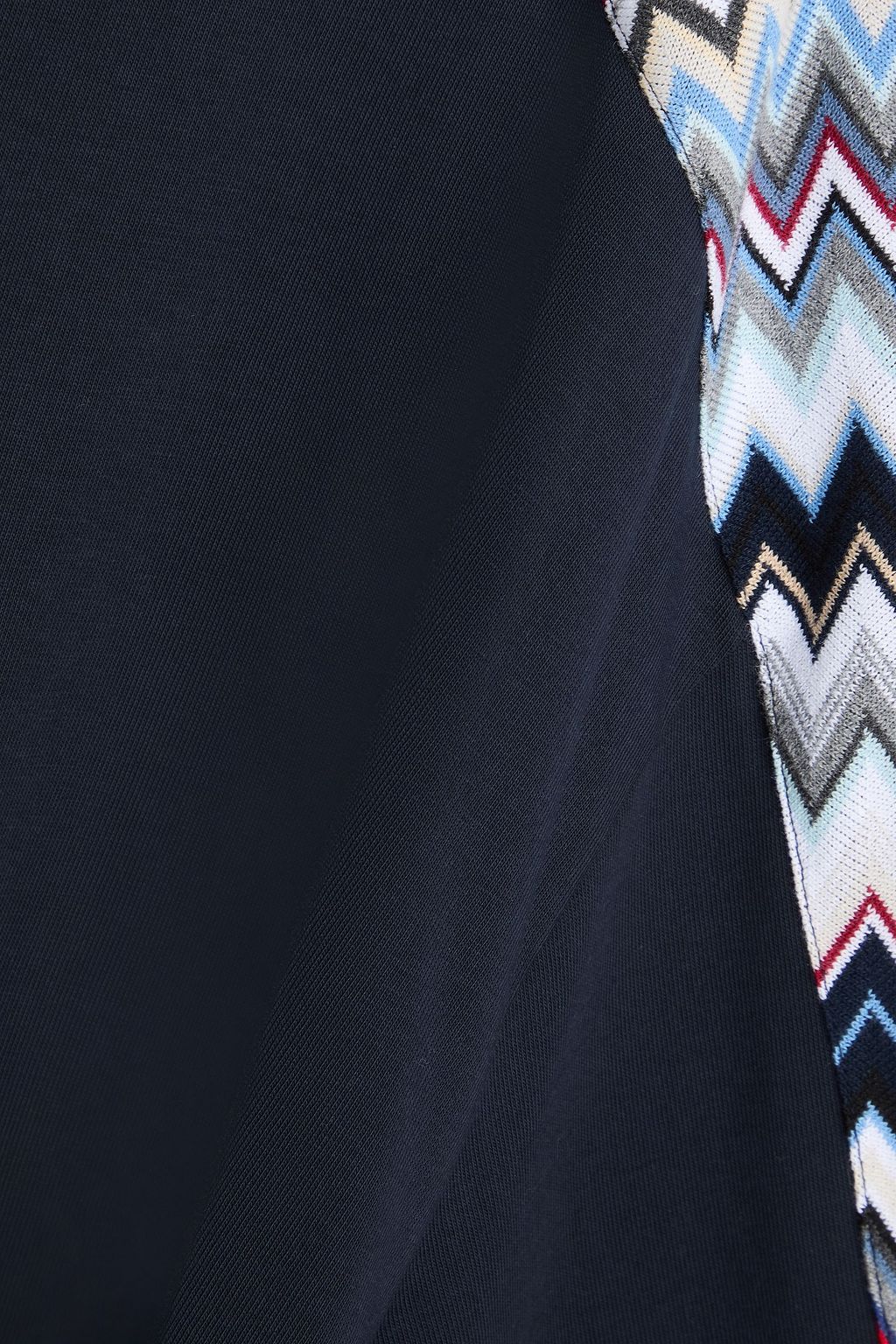 MISSONI 크로셰 니트 패널 코튼 저지 티셔츠