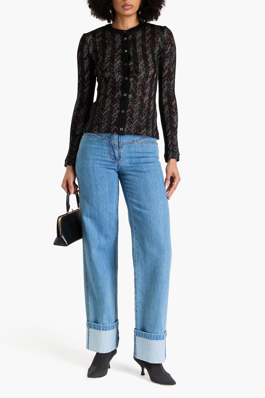 MISSONI كارديغان من مزيج الصوف بحبكة كروشيه
