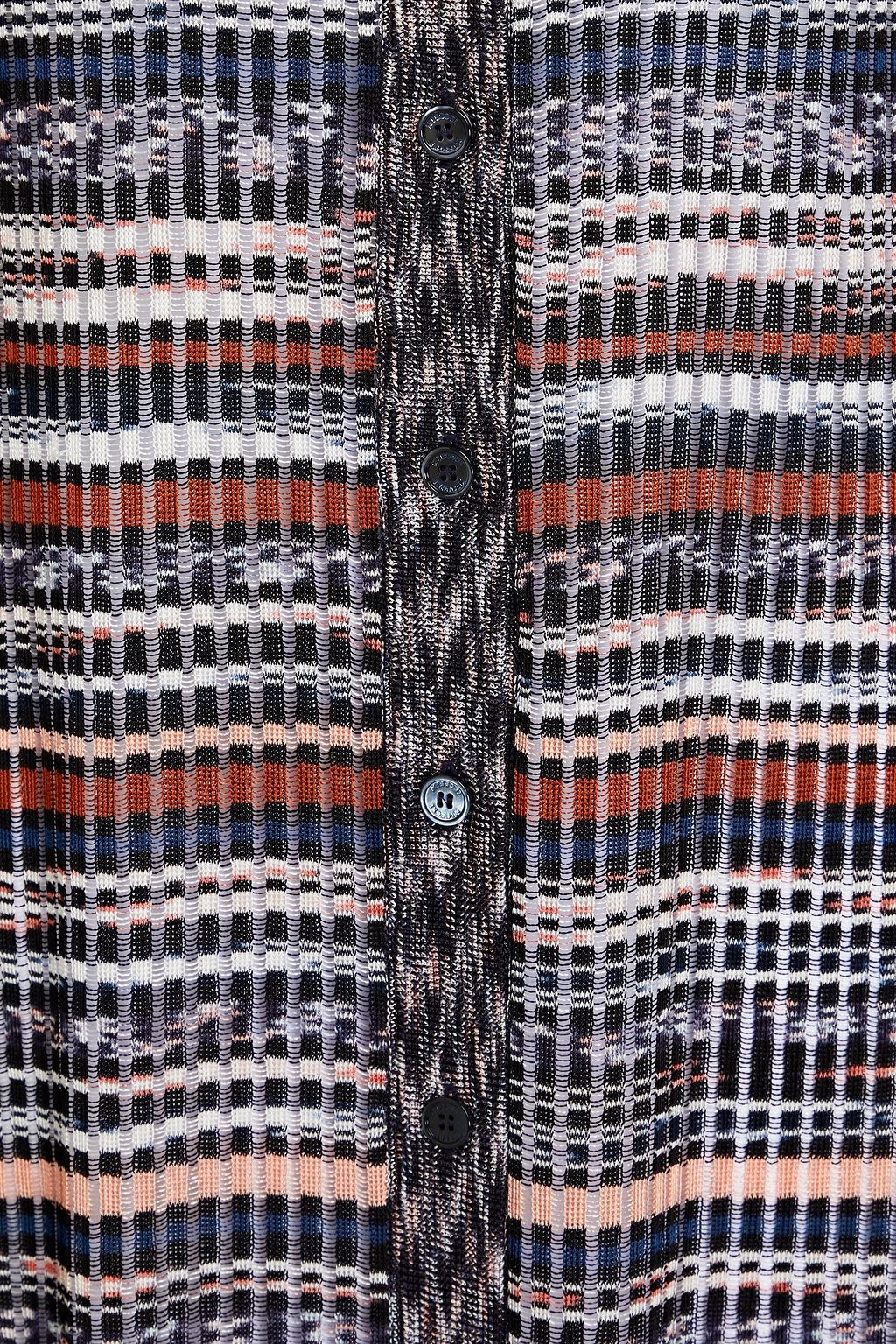 MISSONI كارديغان من نسيج بحبكة مضلّعة بألوان متداخلة