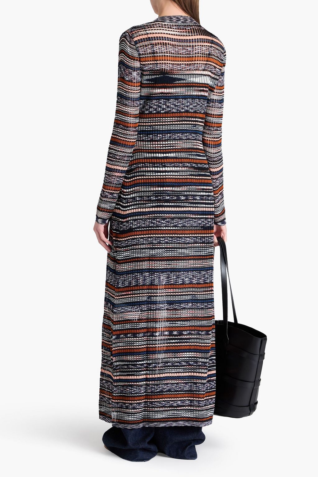 MISSONI كارديغان من نسيج بحبكة مضلّعة بألوان متداخلة