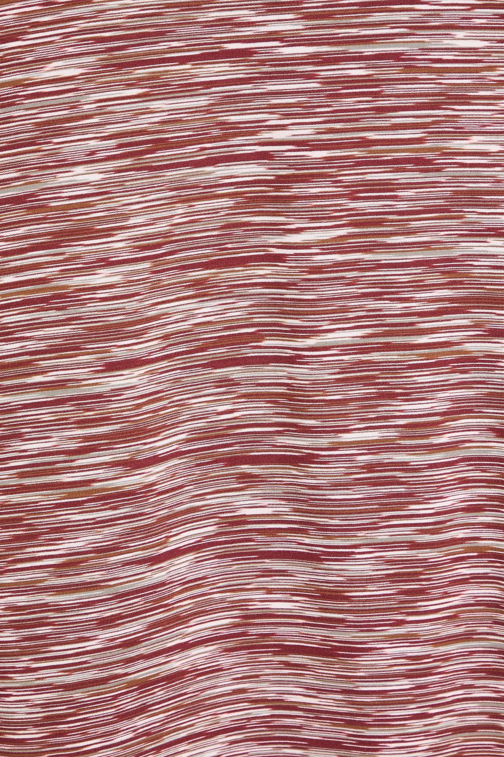 MISSONI تي شيرت من القطن المحبوك بنمط كروشيه بتصميم بألوان متداخلة
