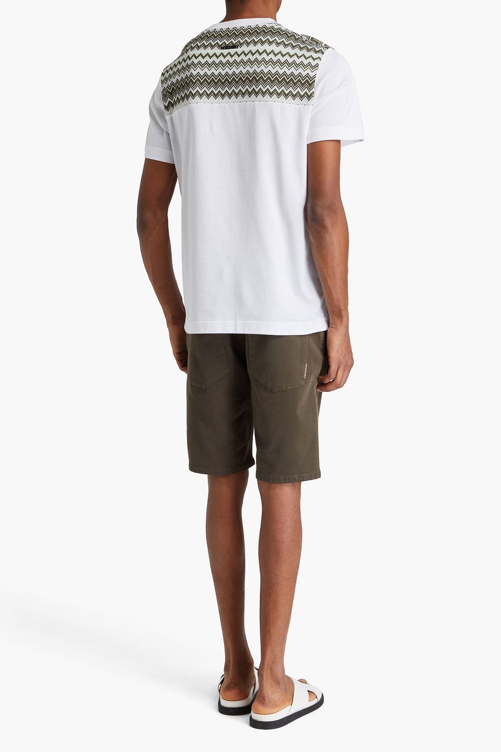 MISSONI Crochet-knit and cotton-jersey T-shirt