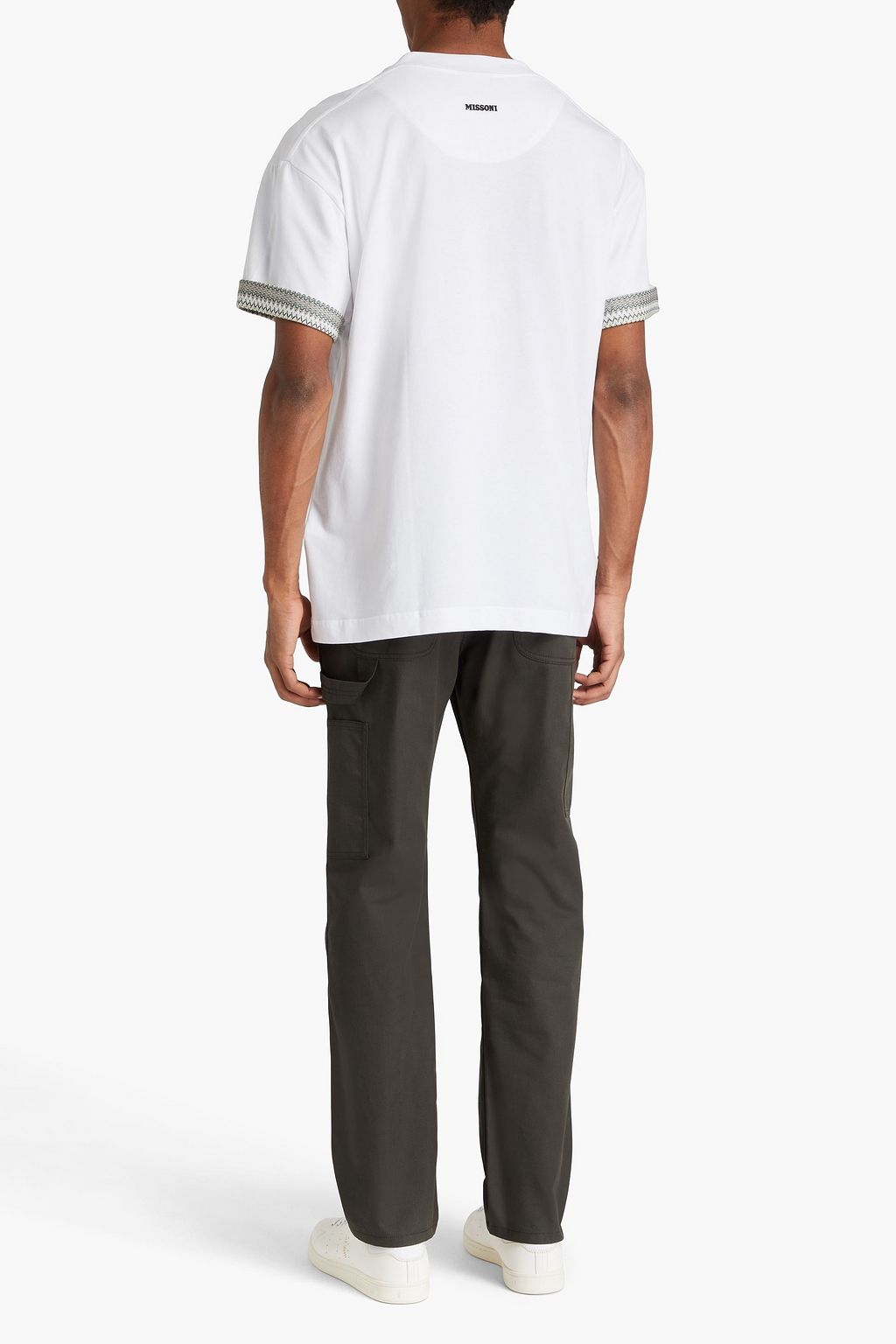MISSONI Crochet-trimmed cotton-jersey T-shirt
