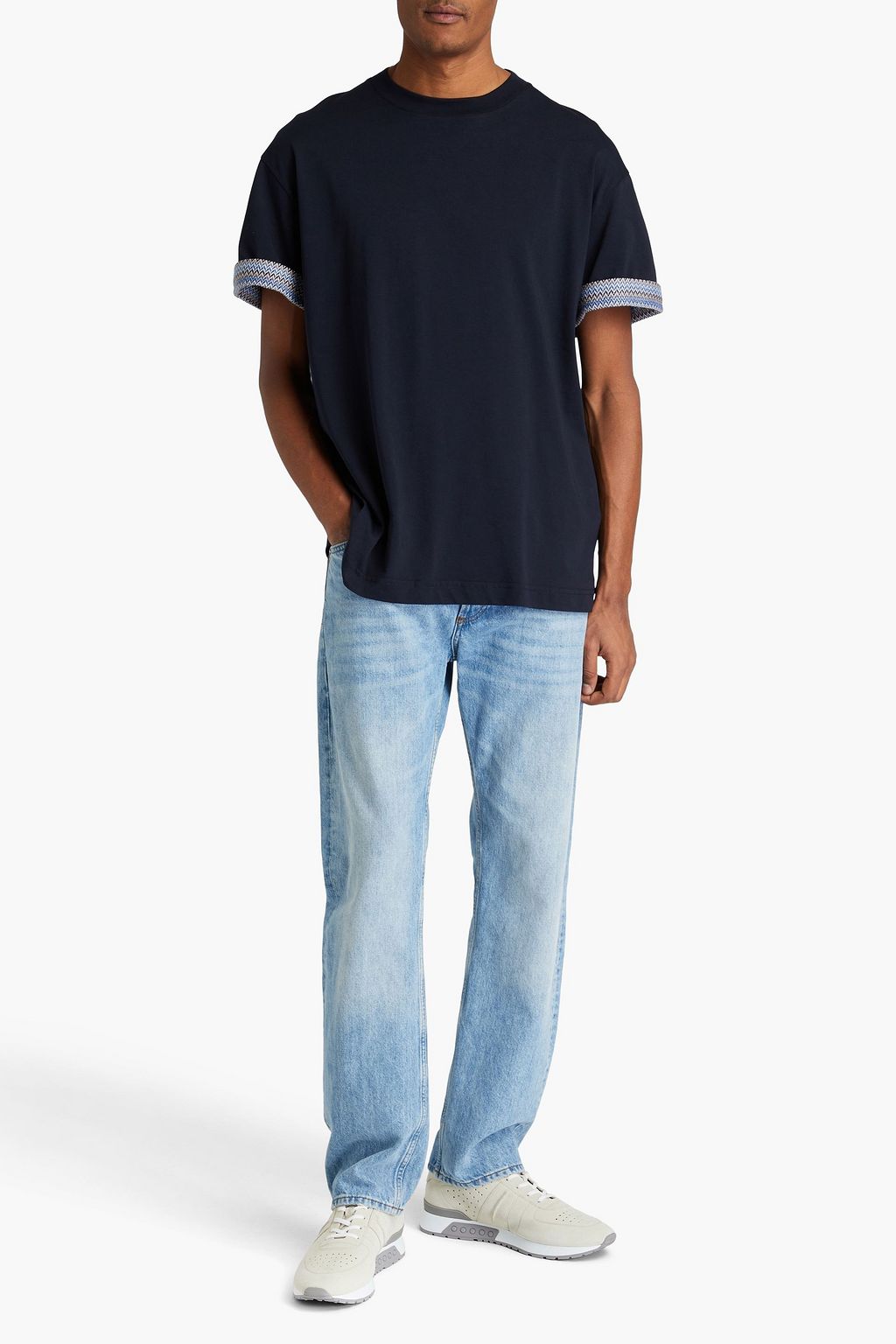 MISSONI Crochet-trimmed cotton-jersey T-shirt