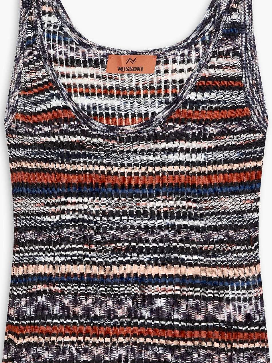 space-dyed ribbed-knit tank