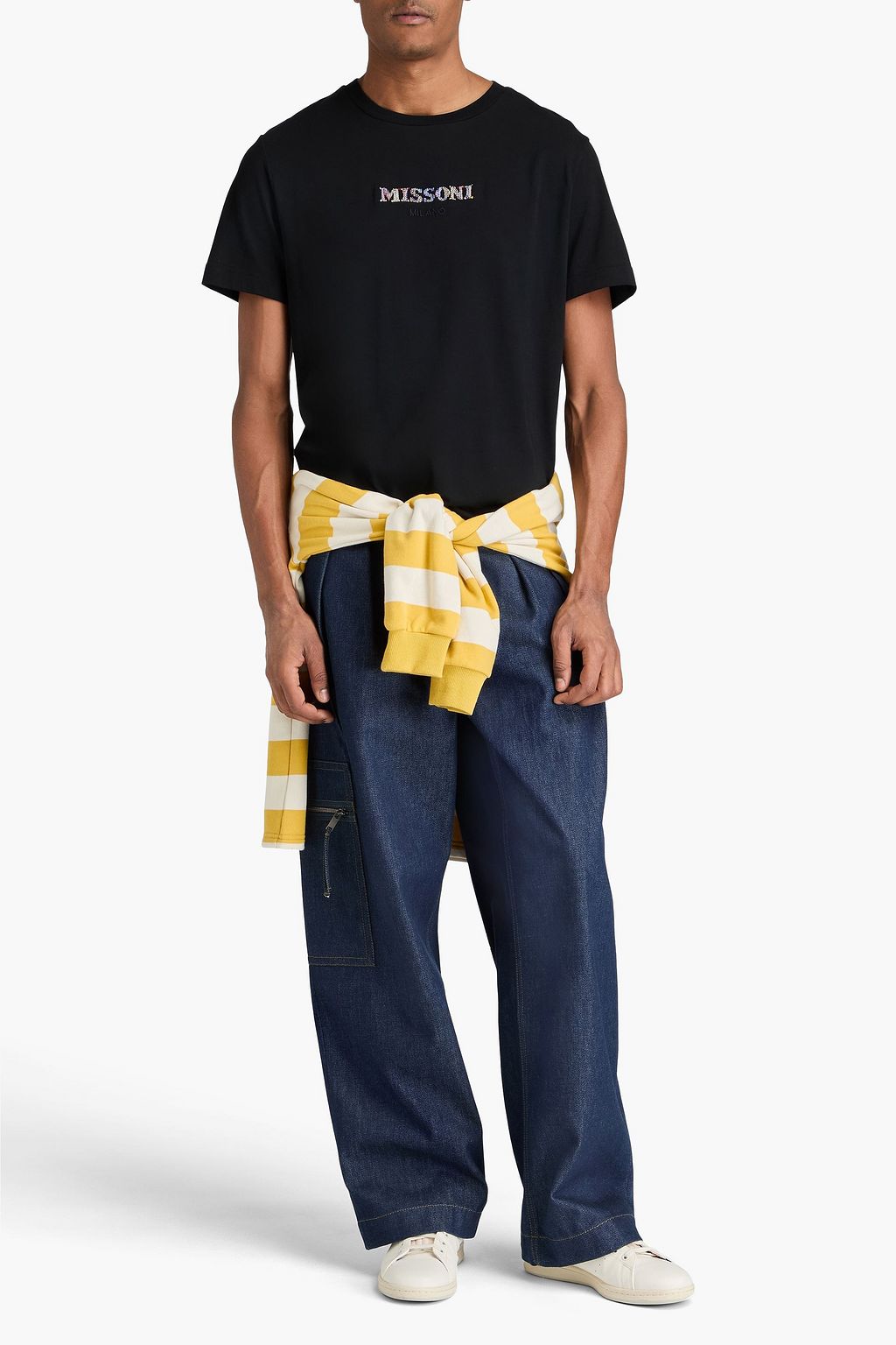 MISSONI Embroidered cotton-jersey T-shirt