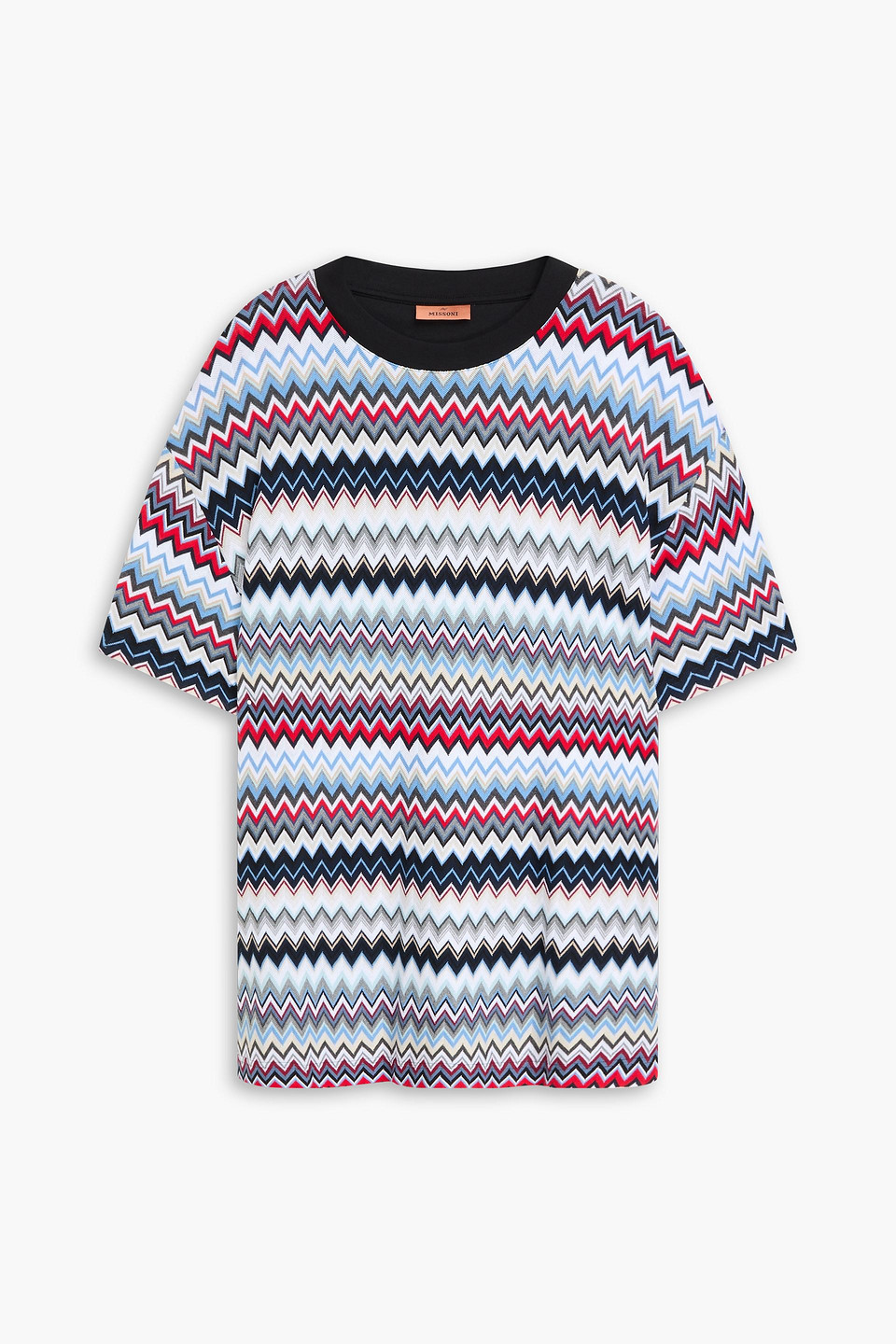 Missoni - Crochet-knit cotton T-shirt - Blue - S