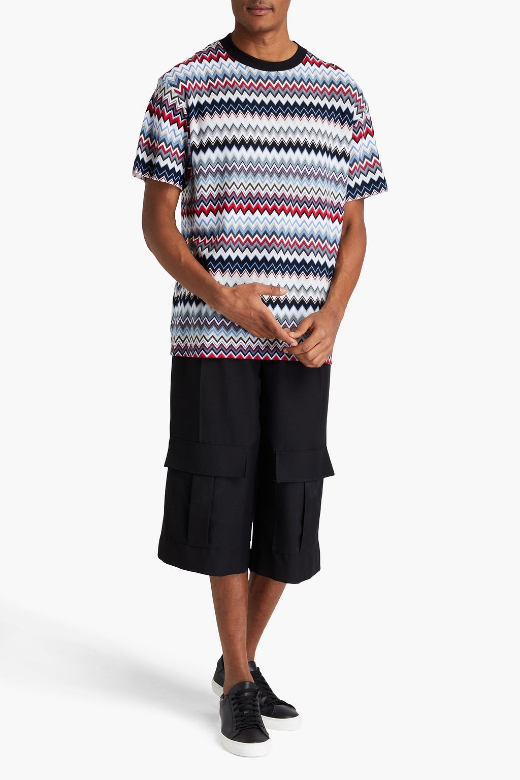 MISSONI تي شيرت من القطن بحبكة كروشيه