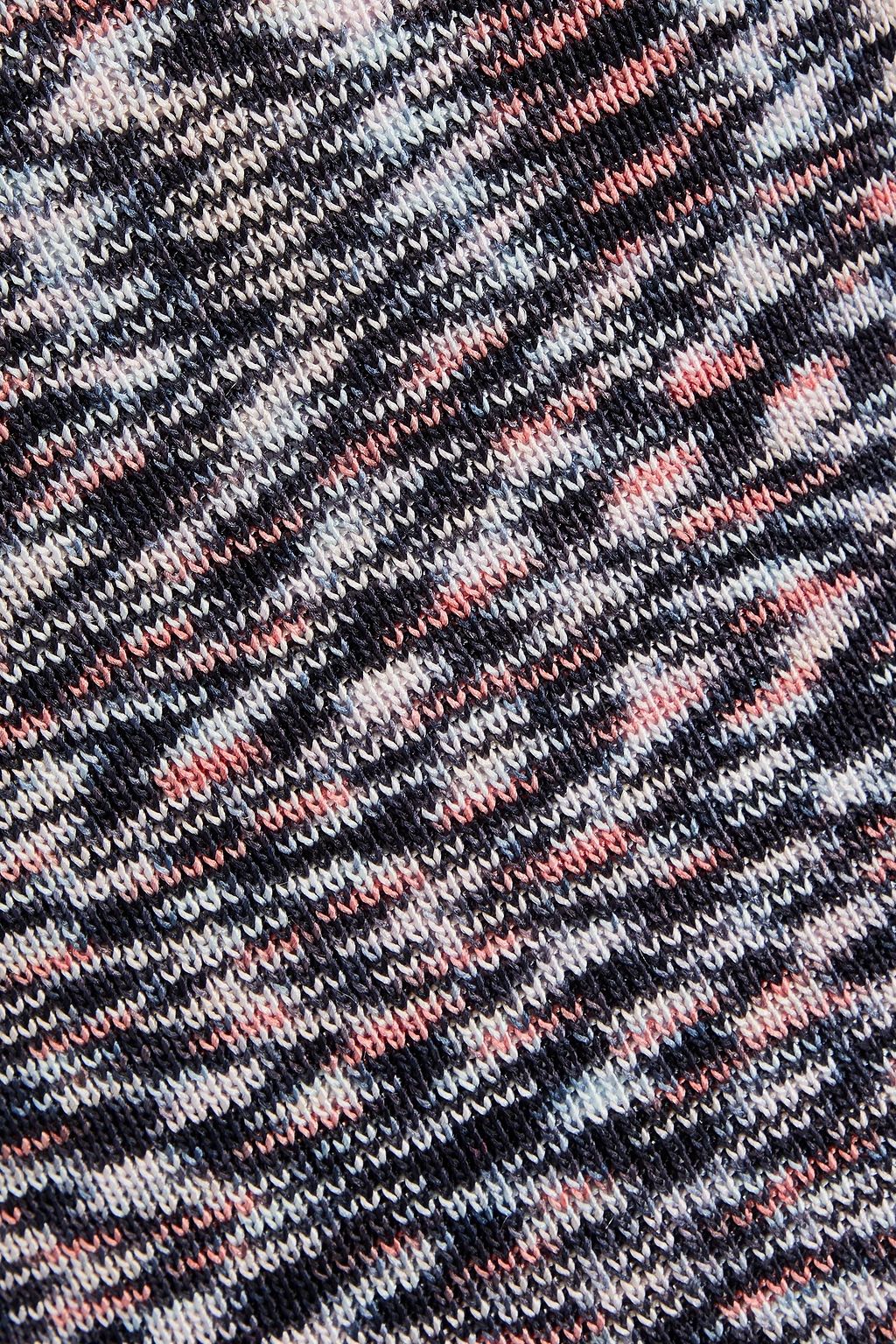 MISSONI فستان قصير محبوك بألوان متداخلة
