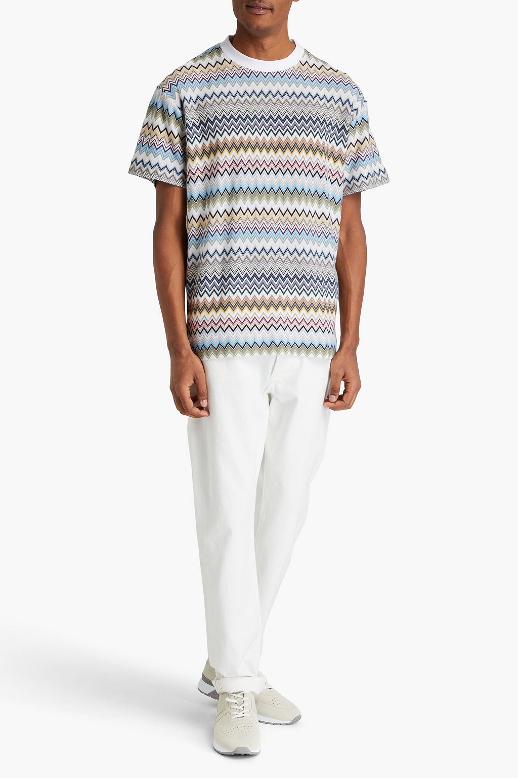 MISSONI تي شيرت من القطن بحبكة كروشيه