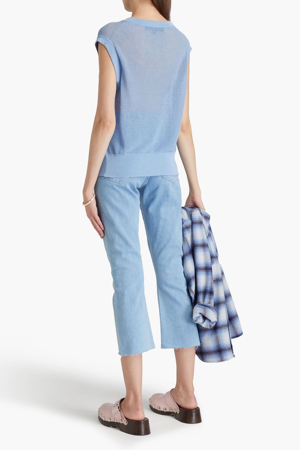 VERONICA BEARD Kellen twisted linen-blend top
