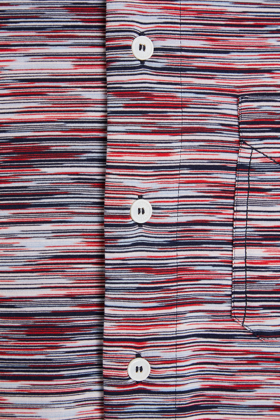 Missoni Space-dyed Cotton-jersey Shirt In Red