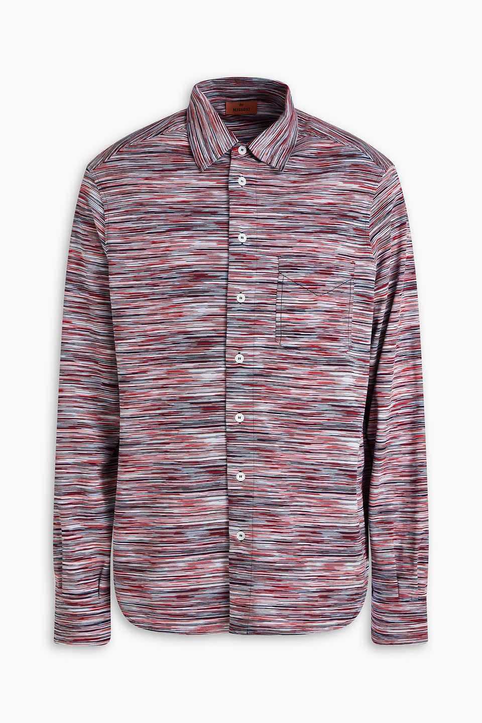 Missoni Space-dyed Cotton-jersey Shirt In Red