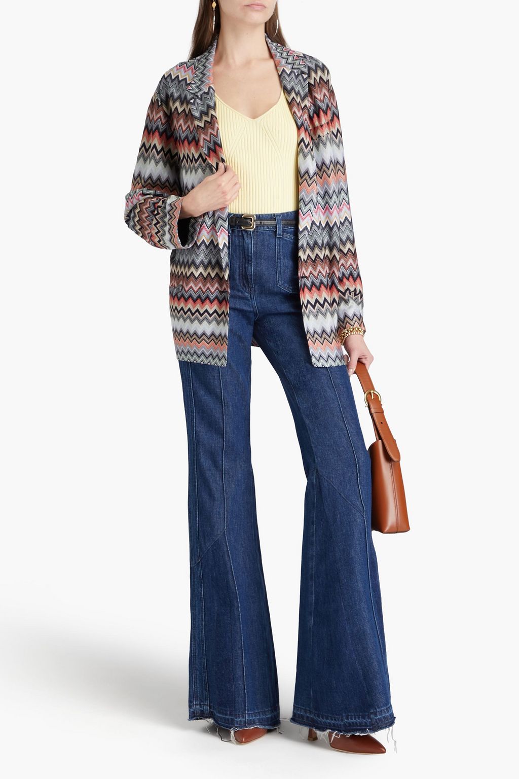 MISSONI Crochet-knit cotton-blend blazer