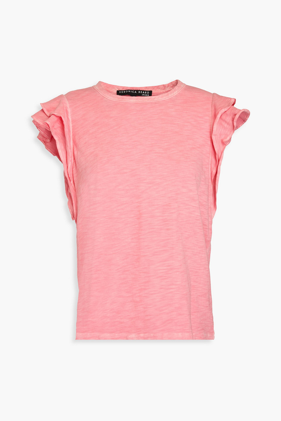 Veronica Beard Akeela Slub Pima Cotton-jersey T-shirt In Pink