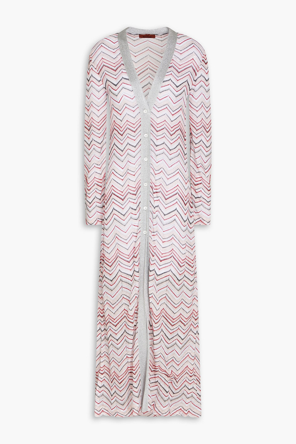 Missoni Sequined Metallic Crochet-knit Cardigan In Pastellrosa