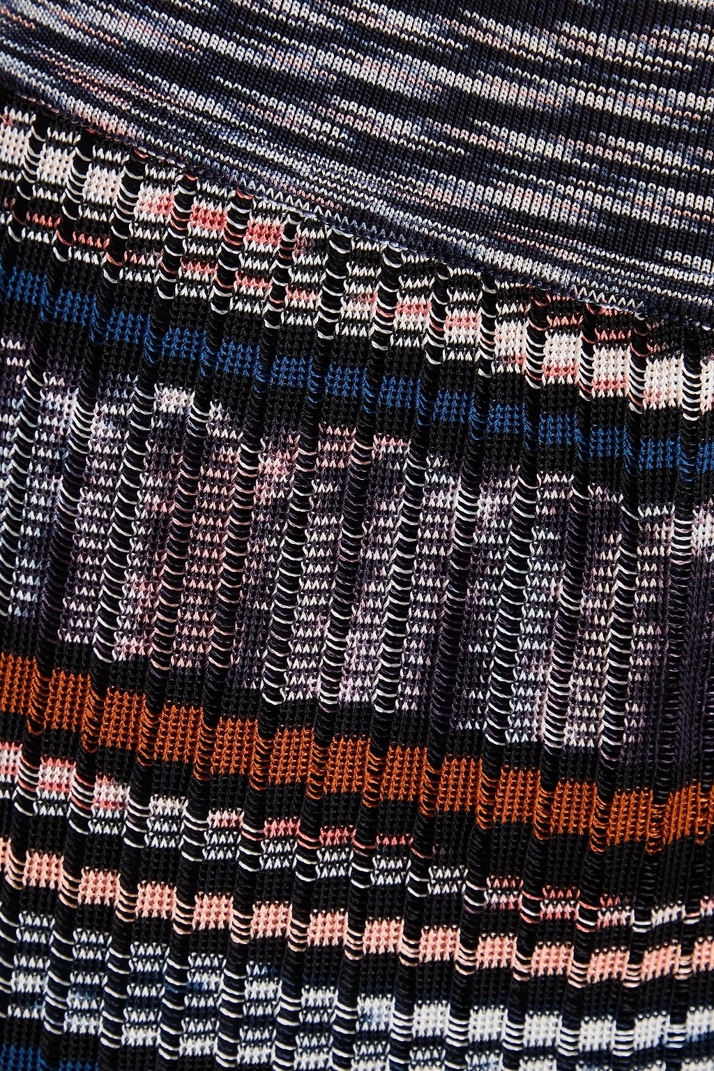 MISSONI 스페이스 다이 리브 니트 스트레이트 레그 팬츠
