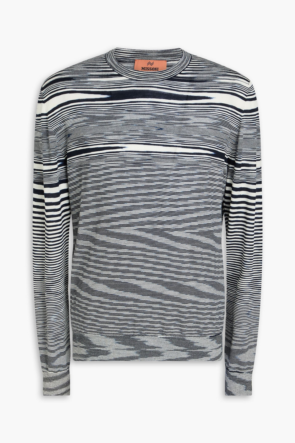 Space-dyed jacquard-knit wool sweater